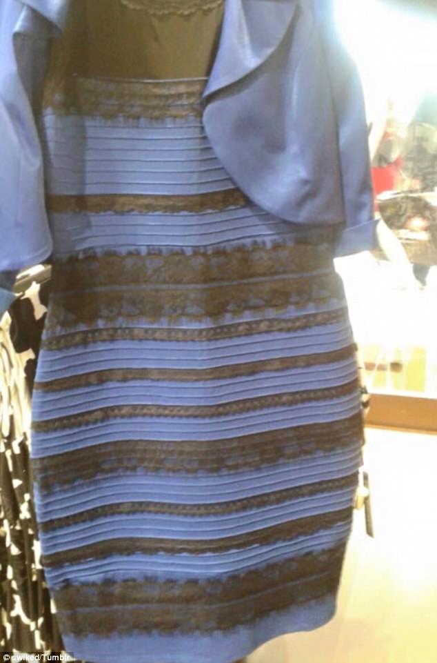Internet sensation: This picture of the dress has sparked debate, with viewers disagreeing over the colour