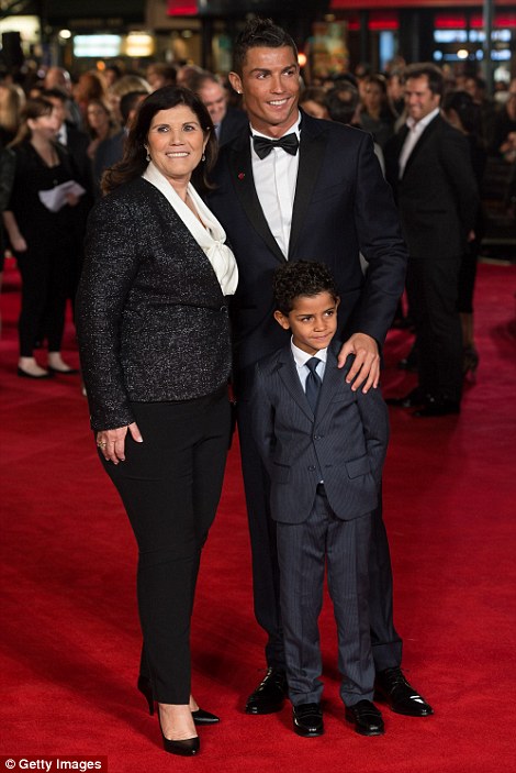 It was a family affair for Ronaldo as his mother Maria Dolores dos Santos Aveiro...