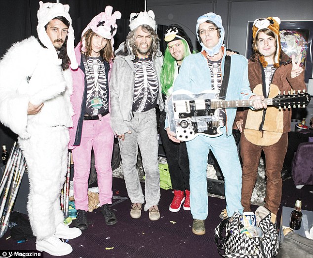 Band: Miley performed with her new band Dead Petz, which includes her close friend and Flaming Lips singer Wayne Coyne, center left