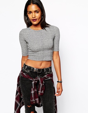 Image 1 of River Island Ribbed Crop Top